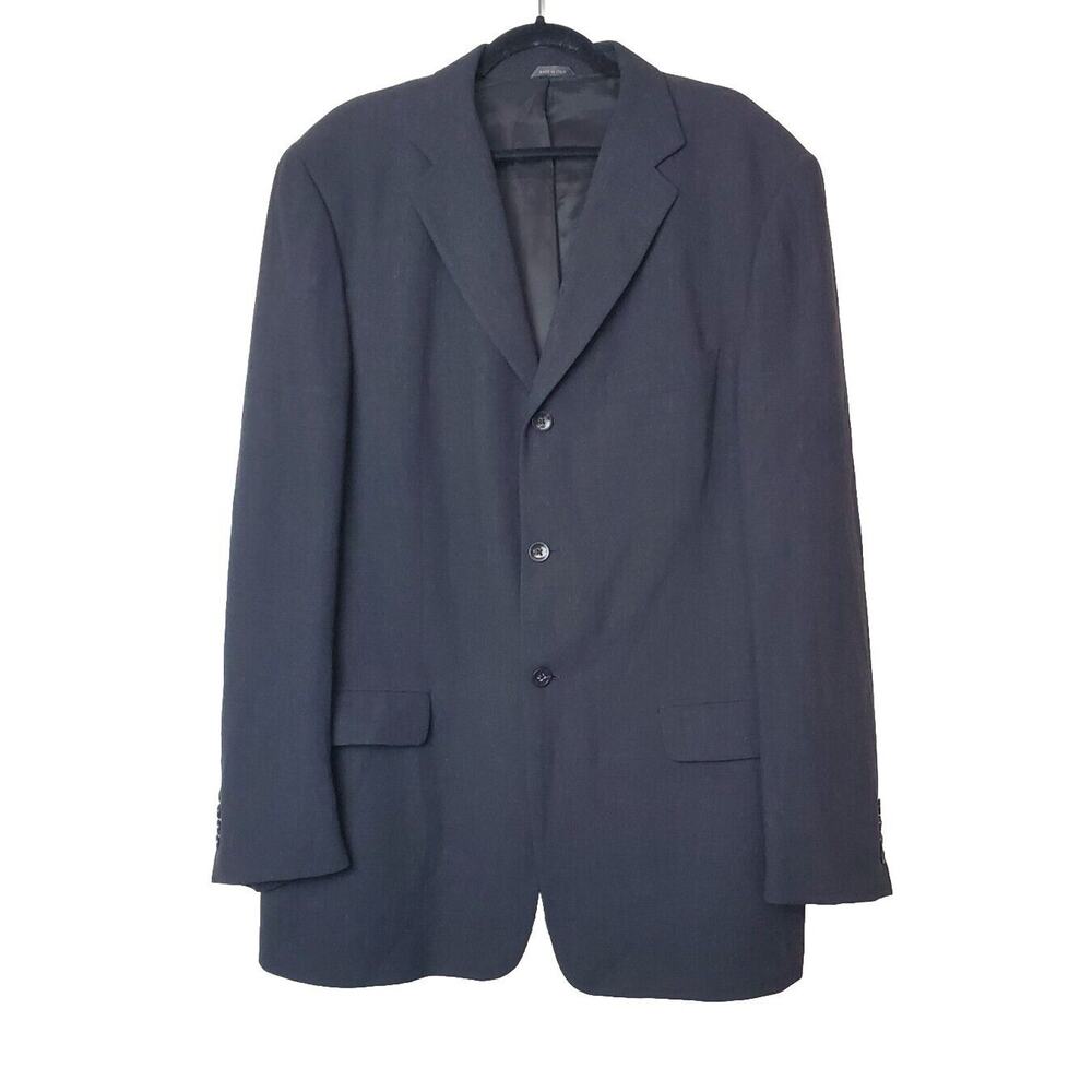 BANANA REPUBLIC Men‎ Blazer 46L ITALIAN Suit Jacket 100% WOOL LIGHTWEIGHT GRAY